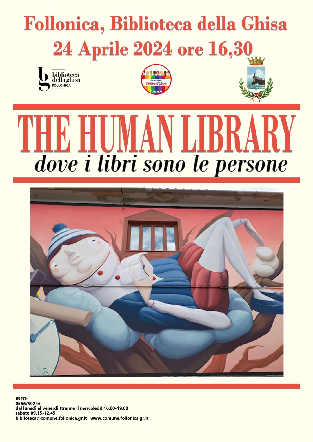 Human Library - Mercoledì 24 Aprile dalle 16,30 alla Biblioteca della Ghisa