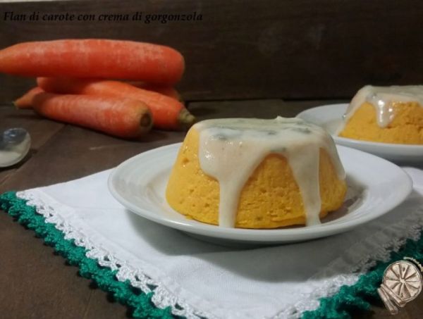 "In cucina con Giulia": flan di carote con crema di gorgonzola